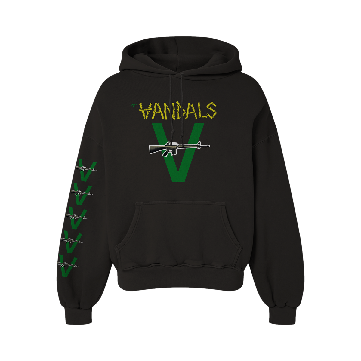 V Gun Black Pullover Hoodie