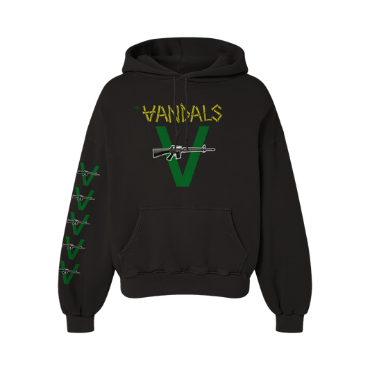 V Gun Black Pullover Hoodie
