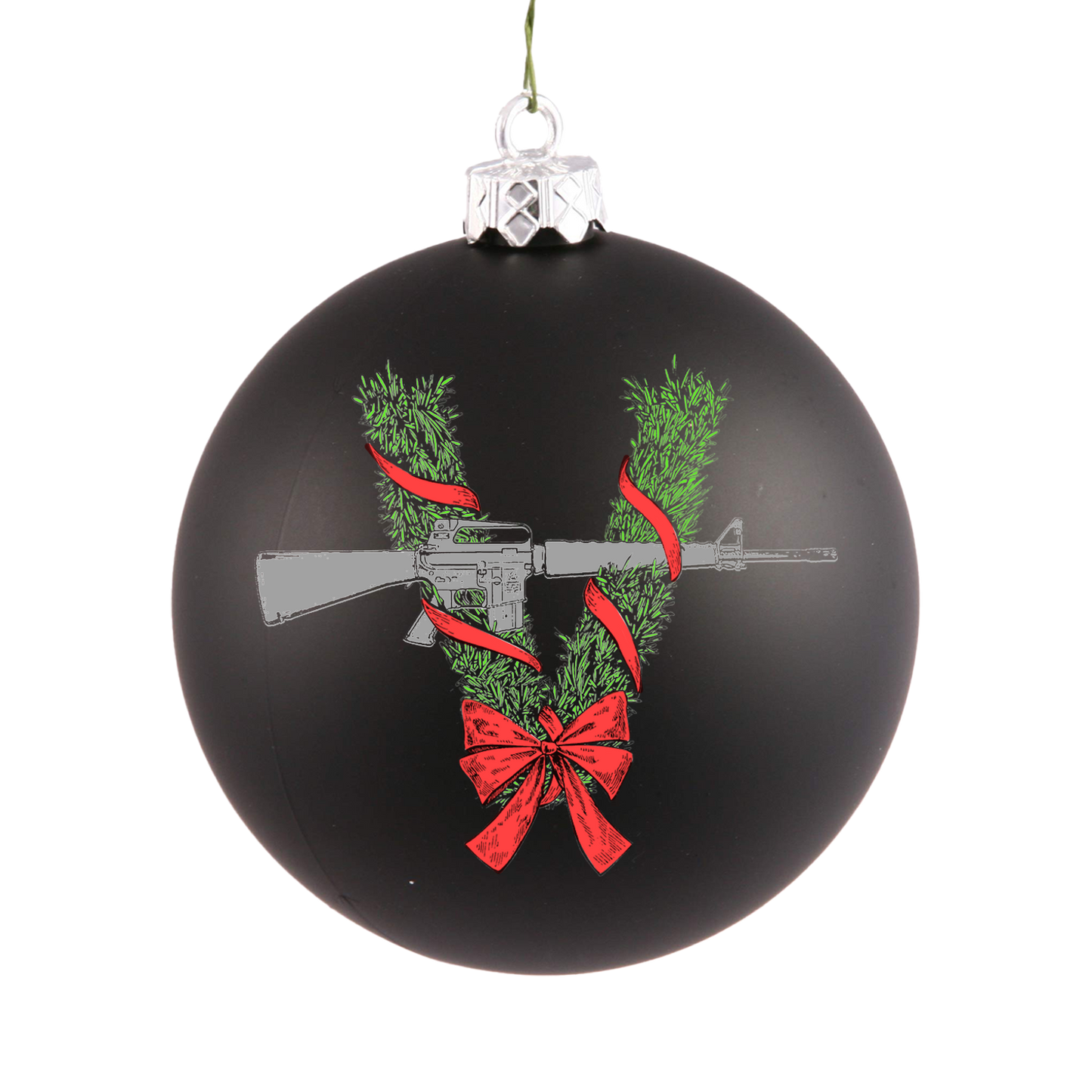 Wreath V Gun Ornament