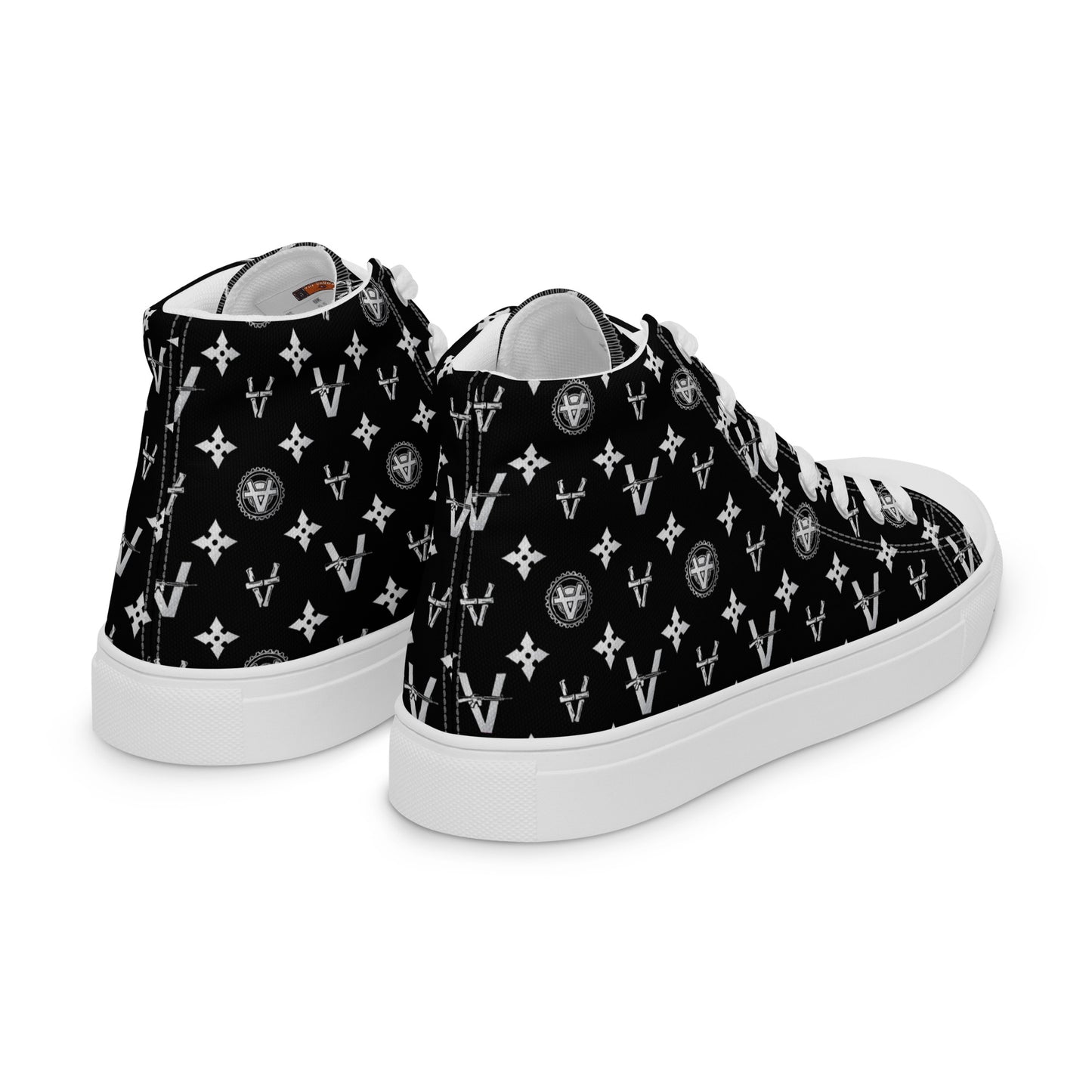 Vandals Canvas High Tops - Silver and Black Attack
