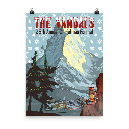 Poster from Vandals 25th Annual Christmas Formal 18" x 24"